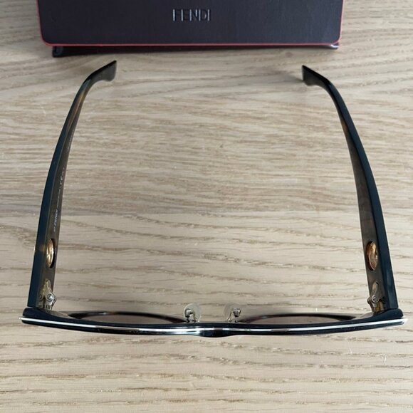 Fendi FF 0360/G/S Dark Havana Tortoise Cat Eye Sunglasses - Picture 8 of 15